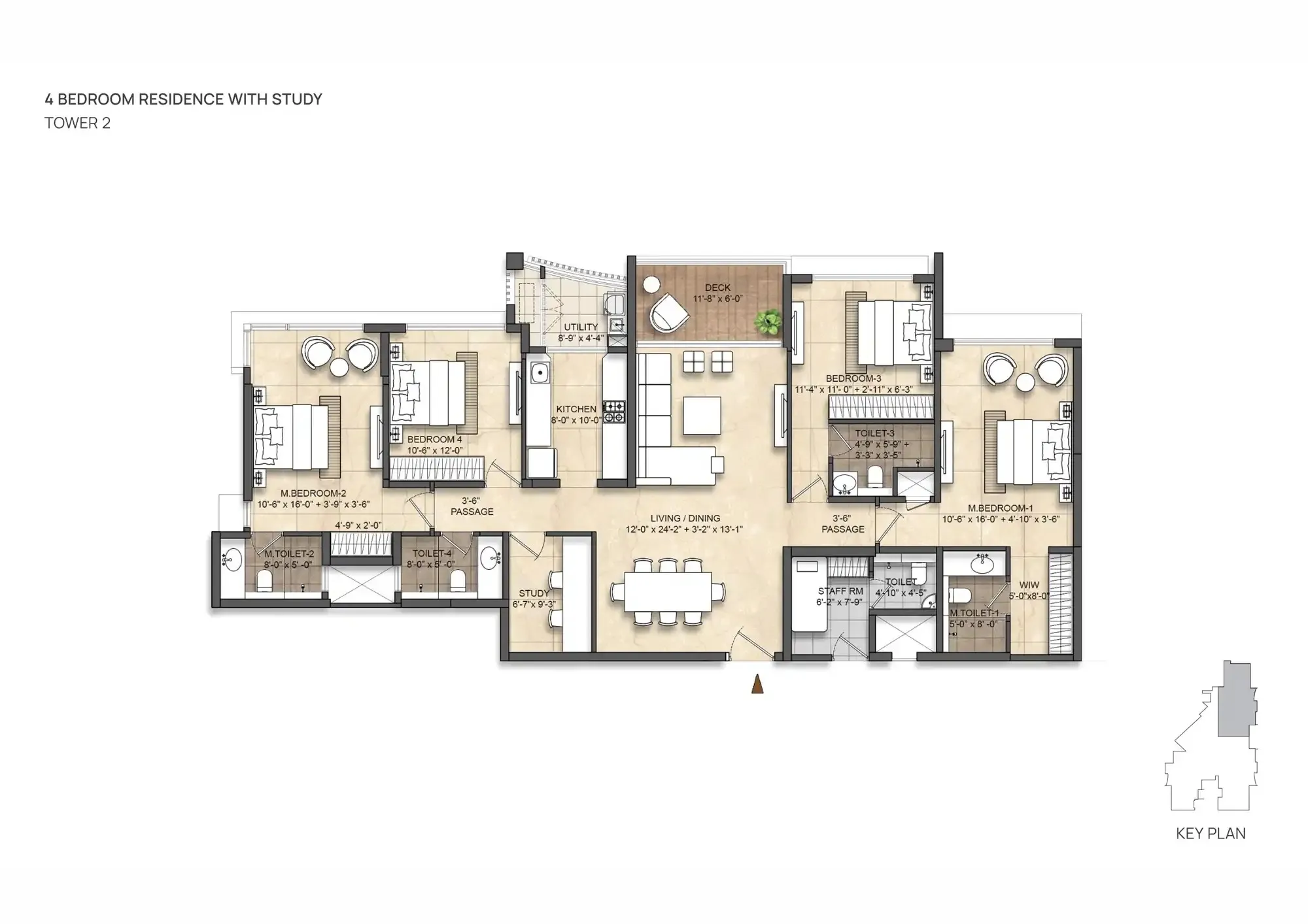 4 BHK Floor Plan